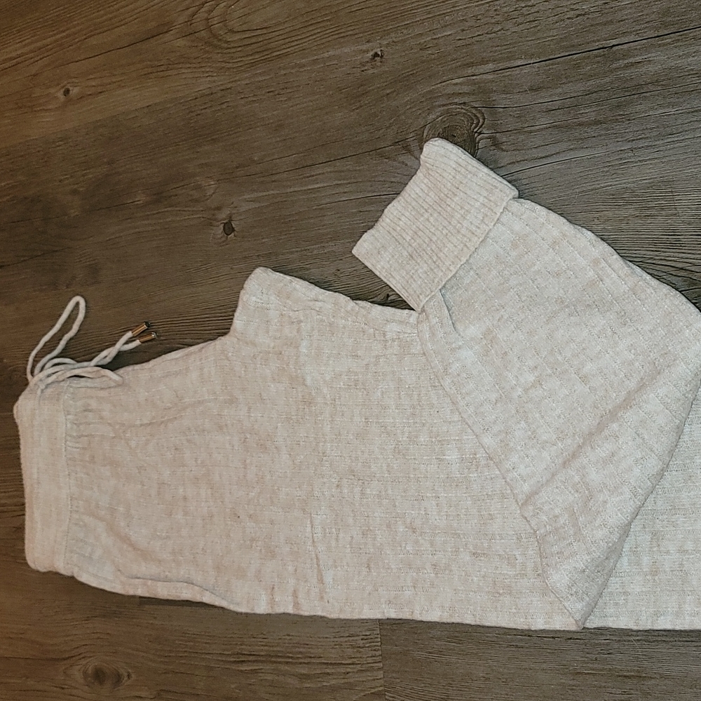 Free People Women's Soft and Cozy Around the Clock Jogger in Oatmeal. - Picture 3 of 9